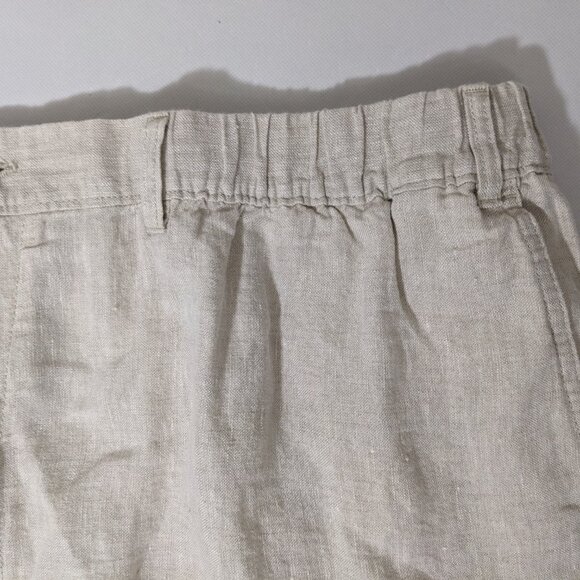 NEW- Big Mens Roundtree & Yorke Caribbean Linen Shorts 10" Inseam- Beige - Picture 4 of 9